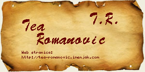 Tea Romanović vizit kartica